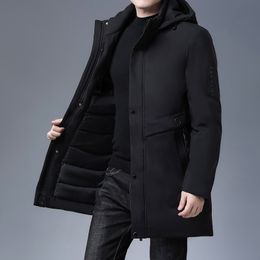 Men's Jackets Clothing Top Quality Brand Casual Fashion Thick Warm Long Parka Winter Jacket with Hood Windbreaker Coats 230109