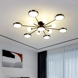 Ceiling Lights Retro Light LED Black And Gold For Bedroom Iron Lamp Kitchen Dining Room Decoration Home Living