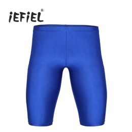 Men's Shorts IEFiEL Mens Summer Beach Clothes Elastic Leisure Tight Quick Dry Compression Workout Gymnastics Leotard Short For