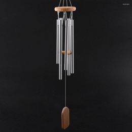 Decorative Figurines 1pc Wind Chime Silver Tubes Garden Outdoor Yard Windbells Home Living Decorations