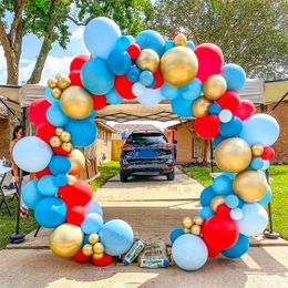 Other Decorative Stickers 1set Balloons Garland Arch Kit For Birthday Baby Shower Party Decors Ballons Red Blue Circus Carnival Theme Air Globos 230110