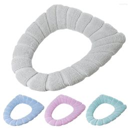 Toilet Seat Covers 1/2/3/5 Cover Pads Comfortable Bathroom Household Washable Commode Mats Warm Keeping Decorative Accessories Beige