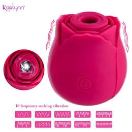 Adult Massager New Rose Shape Vagina Sucking Vibrators Intimate Goods Nipple Sucker Oral Clitoris Stimulation Powerful Sex Toys Women Vibrating