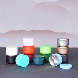 Storage Bottles Round Tin Metal Frosted Tea Candle Jar Tinplate Container DIY Home Accessories 20pcs Multi-color