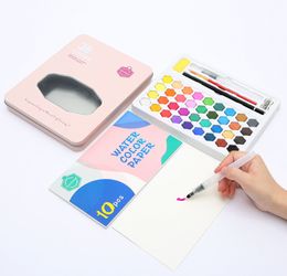 The latest 36-color Painting Watercolour pen solid set portable Colour brush many styles to choose from support custom logo