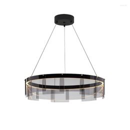 Pendant Lamps Nordic Post-Modern Minimalist Living Room Dining Bedroom Villa El Front Desk Round LED Art Glass Chandelier Lights