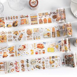 Gift Wrap 300cm Kawaii Baking Bread PET Tape Stickers DIY Diary Junk Journal Retro Decorative Masking Scrapbooking