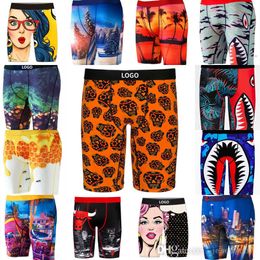 2023 New Trendy 3XL Plus Size Mens Shorts Ice Silk Quick Drying Elastic Beach Short Pants Underwear Sport Breathable Boxers Briefs