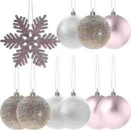 Christmas Decorations 24Pcs Balls Toys Xmas Decor Snowflakes Baubles Diy Ornaments Ornament