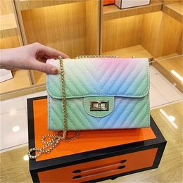 Designer Bags 55% Off Sale high quality Fashionable embroidery chain small square spring textured lock Single Messenger