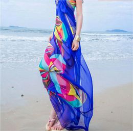 Sarongs Sexy Women Fashion Summer Beach Kaftan Dress Bikini Swimwear Cover Up Sarong FloralSarongs