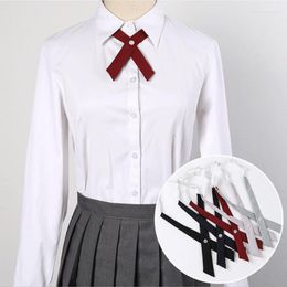 Bow Ties Cross For Men Women Solid Color Business Casual Crossed Tie Men's College Style Shirt Dress Bowtie Gift