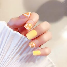 False Nails 24pcs/set Nail Stickers Water Transfer Sticker Cartoon Fruit Grapefruit Designs Art Slider Accessories Manicure Tools