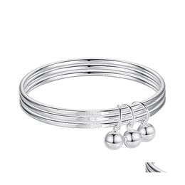 Bangle S925 Sterling Sier Bracelet Chinese Style 3 Layers Bangles Fashion Womens Jewellery Wholesale Drop Delivery Bracelets Otvsp