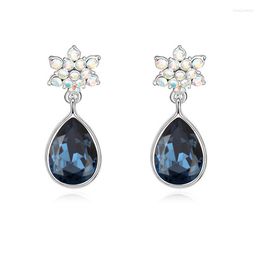 Dangle Earrings 11.11 Korean Drop Jewelry Made With Austrian Crystal For Women Wedding Bijoux Accessories Jewellery Gift