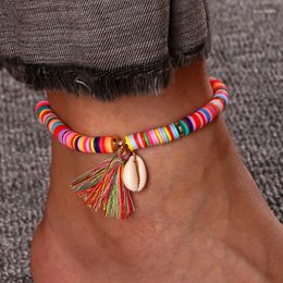 Charm Bracelets Women Bohemian Shell AnkletsTassel Charms Ankle Bracelet Handmade Jewellery Foot Anklets For Gift