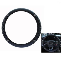 Steering Wheel Covers Car Cover 15"/38cm PU Leather Rhinestone Crystal Anti-Slip Flexible Elastic Universal Interior Accessories