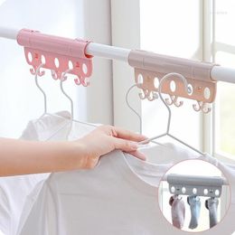 Hangers Household Organiser Clothes Hanger Windproof Buckle 2 PCS/Lot Balcony Drying Rod Anti-slip Fixed Clip