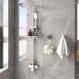 Bath Accessory Set Wall Mounted Coat Rack Silver Black Powder Coated Surface Seamless Kitchen Hat Scarf Bathroom #t2g