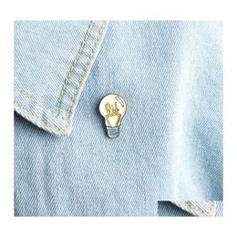 Pins Brooches Cartoon Light Bb Pins Good Idea Brooch Button Pin Denim Jacket Badge Jewellery Creative Gift For Kids Children Drop Deli Otyiz