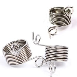 Sewing Metal Yarn Guide Knitting Thimble Stainless Steel Thimble Finger Ring for Knitting Crafts Accessories Tool XBJK2301