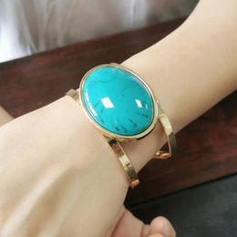 Bangle Bohemia Oil-spot Glaze Bracelets For Women Big Resin Alloy Hollow Statement Cuff Fashion Jewelry