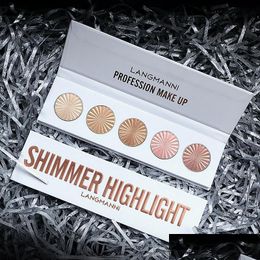 Bronzers Highlighters Langmanni Eye Highlighter Bronzer Powder And Face Glow Up 5 Color Shimmer High Lighter Palette Cosmetics Mak Dhcpi