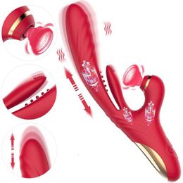 Sex toys Massager Tongue Licking Clit with Clitoris Female Sucker Vibrator Vagina Anal Electric Retractable Dildo Toy for Women