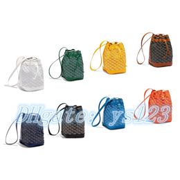 Klasik kova sling çanta tote brawstring hafta sonu erkekler gerçek deri frenulum ip omuz çantaları lüks tasarımcı el çantaları seyahat duffle cüzdanlar pochette hobo