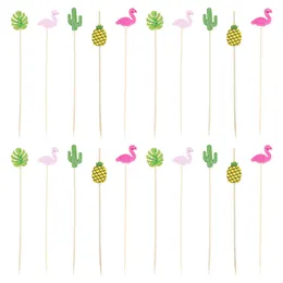 Plates Fruit Cocktail Picks Toothpicksticks Party Drink Appetiser Toothpicks Hawaiian Cup Pick Dining Decoration Ice Sandwich