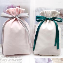 Jewelry Pouches 18x25cm Velvet Bags Ribbon Drawstring Packing Christmas/Candy/Wedding Gift
