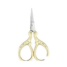 Scissors Stainless Steel Handmade Round Head Nose Hair Clipper Retro Gold Plated Household Tailor Shears For Embroidery Sewing Beaut Dhvuq