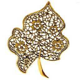 Brooches CINDY XIANG Fashion Large Leaf Brooch Pins High Quality Vintage Metal Hollow Plant Leaves Unisex Party Jewellery Gift