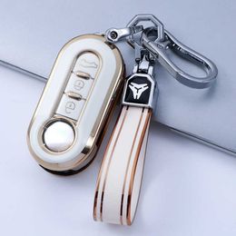 TPU Car Case For Fiat Ducato 500 500L Panda Grande Punto Lancia Musa s Cover Protect Shell Fob Keychain Accessories 0109