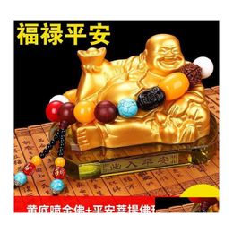 Arts And Crafts Factory Outlet Car Per Mounted Ornaments Interior Decoration Products Large Size Goldplated Maitreya Mobile Drop Del Dh2Nw