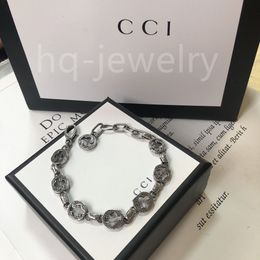 Sterling Sier Bracelet Unisex Designer Cool Boy G Fashion Mens Women Men Chain Gift Couple Bracelets D2109164HL1