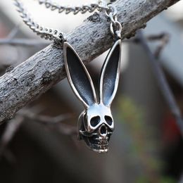 Pendant Necklaces Pattern Metal Necklace For Men Couple Gift Vintage Punk Animal Gothic Skull Choker Jewelry V021Pendant NecklacesPendant