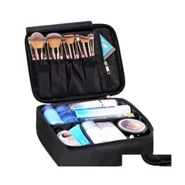 Storage Bags Travel Makeup Bag Cosmetic Box Make Up Case Organiser Brush Holder Wash Waterproof Portable Large Simple Drop Delivery Dhcpr