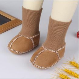 First Walkers Thickened Kids Socks Shoes Autumn Winter Super Warm Baby Toddler Boots Boys Girl Sneakers Born Indoor Plush