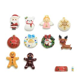 Charms Resin Flatback Christmas Decoration Charm Pendants Earring Keychain Necklace Pendant Jewlery Findings C3 Drop Delivery Jewelr Otvh9