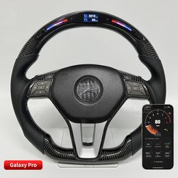 Car Styling Driving Wheel Carbon Fibre LED Steering Wheels For Mercedes Benz E C CLS W218 W212 W204 W207 Class Auto Part Systems