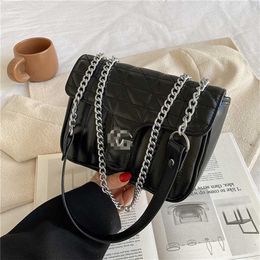 Cheap Purses Bags 80% Off high quality women's solid color style chain strip texture French minority