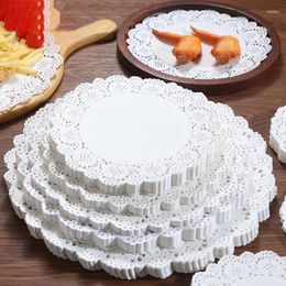 Table Mats 50pcs White Lace Paper Doilies Placemats DIY Box Packaging Gift Wrap Crafts For Wedding Party Favours Decoration Mat