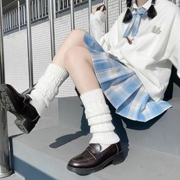 Women Socks Lolita Women's Knitted Twist Warm Knee High Winter Autumn Foot Cover Crochet Boot Cuffs
