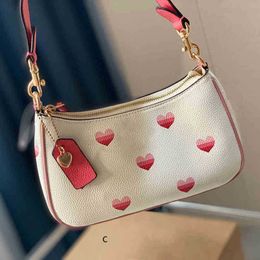 NEW Shoulder Bag COABAG Love Heart Pattern Womens Designer Bag Underarm Purse Handbag Crossbody Fashion Hobo 2 Straps Designers Purse Wallet 220902