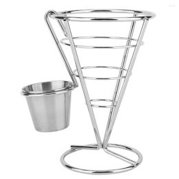 Plates Plating French Fries Stand Buffet Cone Display Baskets(Single Cup)