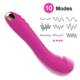 Adult Massager 10 Modes Real Female Dildo Vibrator Soft Vagina Clitoral Stimulator Massager Masturbator Sex Products Tools