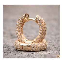 Hoop Huggie Women Small Earrings Dazzling Micro Paved Cz Stones Female Accessories High Quality Fashion Jewellery Drop Delivery Othmg