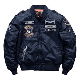 Men's Jackets Hip hop High quality Thick Army Navy White Military motorcycle Ma-1 Pilot Baseball Bomber 221020