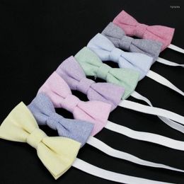 Bow Ties Children Pure Color Bowtie Formal Cotton Tie Kid Classical Solid Bowties Colorful Butterfly Wedding Party Pet Tuxedo